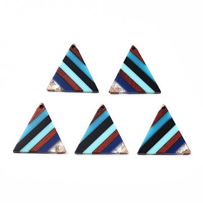 Resin & Walnut Wood Pendants