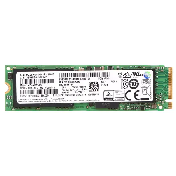 FRU00UP437 Lenovo 512GB TLC PCI Express 3.0 x4 NVMe Opal 2.0 M.2 2280 Internal Solid State Drive