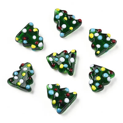 Christmas Themed Handmade Lampwork Beads