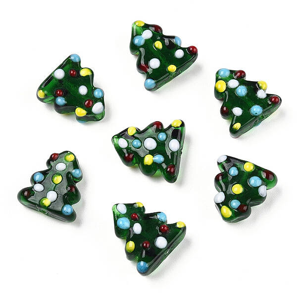 Christmas Themed Handmade Lampwork Beads