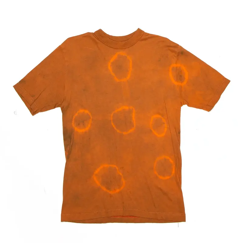 Brown Spotted Short Sleeve Tie Dye T-Shirt Mens S