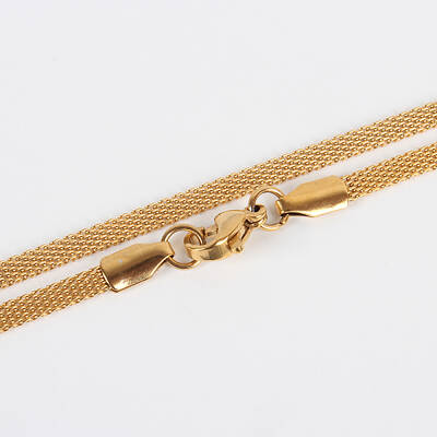 304 Stainless Steel Mesh Chain Necklace Making