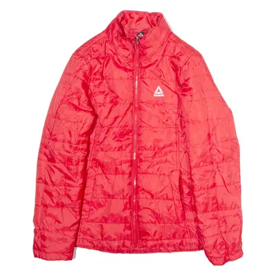 REEBOK Womens Puffer Jacket Red M