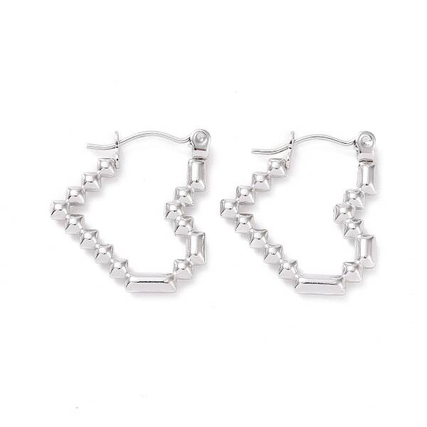 Non-Tarnish 304 Stainless Steel Hoop Earrings for Women
