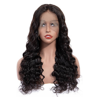 ISEE HAIR Loose Deep Lace Front Wig Pre Plucked Natural Hair Liner 100% Human Virgin Hair Wigs