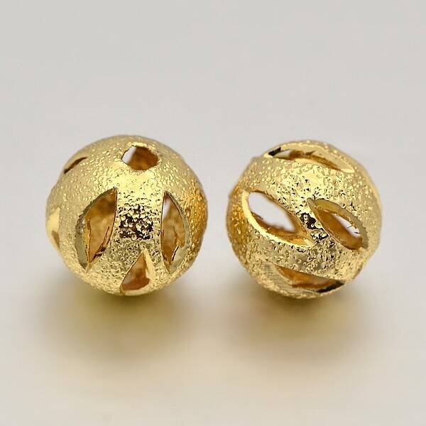 Brass Textured Beads