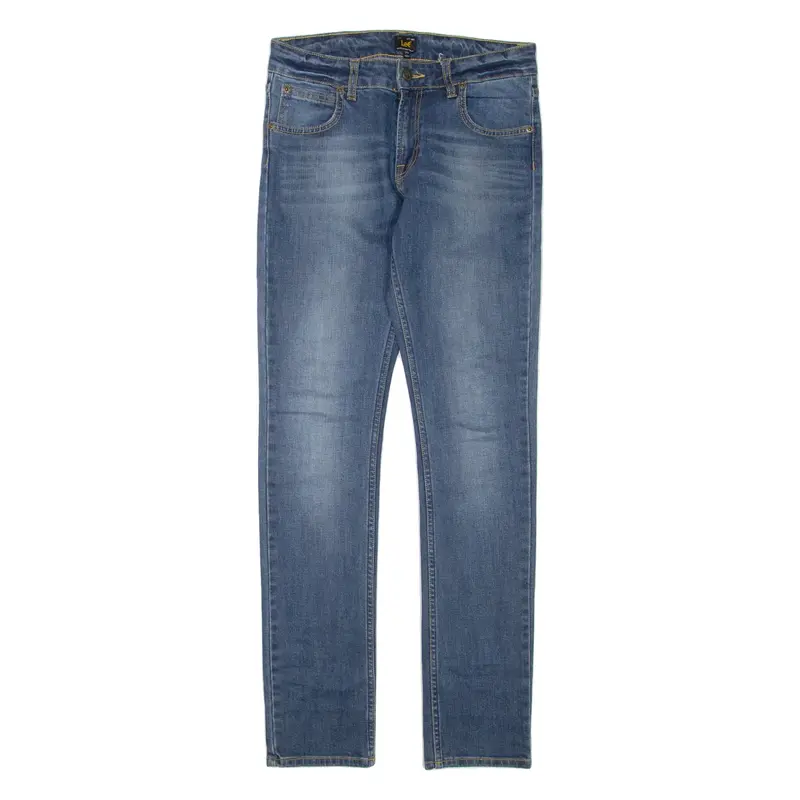 LEE Boys Jeans Blue Regular Straight Stone Wash W28 L32
