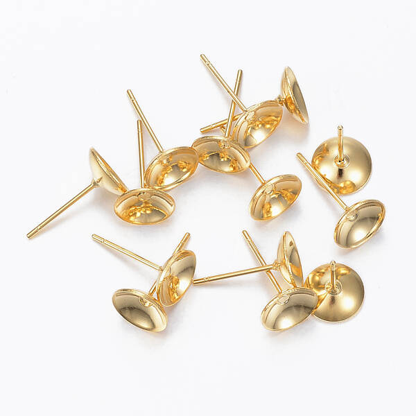 304 Stainless Steel Stud Earring Settings