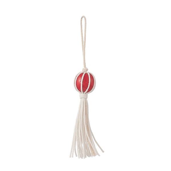 Natural Wood Bead Tassel Pendant Decoraiton