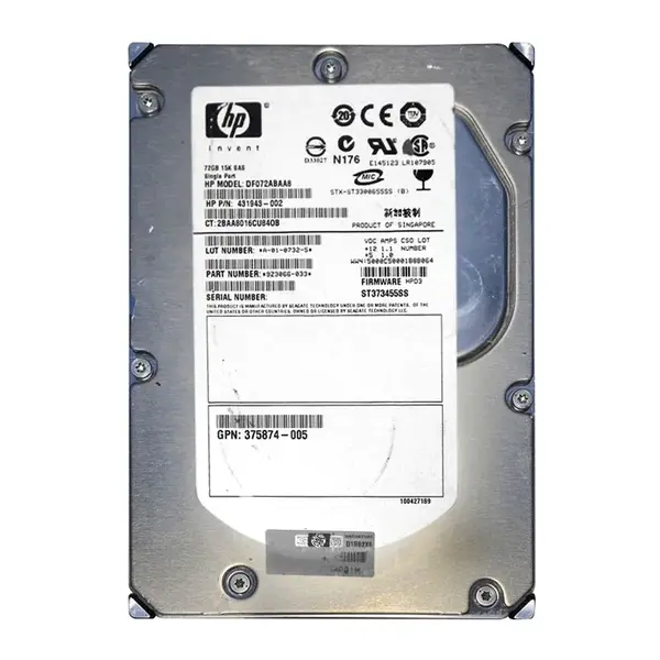 9Z3066-033 Seagate 73GB 15000RPM SAS 3Gb/s 3.5-Inch 16MB Cache Hard Drive