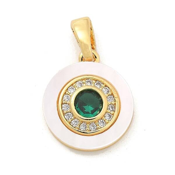 Brass Micro Pave Cubic Zirconia Pendents