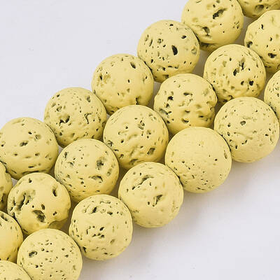 Spray Painted Natural Lava Rock Beads Strands