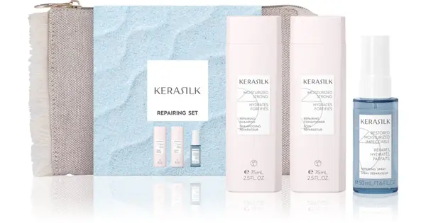 KERASILK Essentials Set travel kit for damaged and dry hair 3 pcs