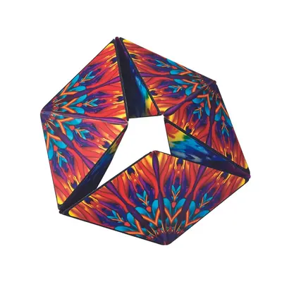 Karmagami “Pixels” and Boho 2 Pack Sensory Toy for Kids  Kaleidocycle Fidget Toy for Adults to Stay Calm & Focused  Tear-...