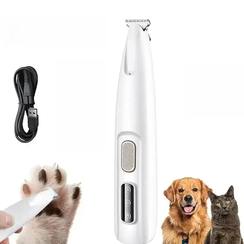 Waterproof Led Light Pet Hair Trimmer, 1 Count Rechargeable Pet Clipper, Professional Pet Hair Grooming Instrument for Dogs &...