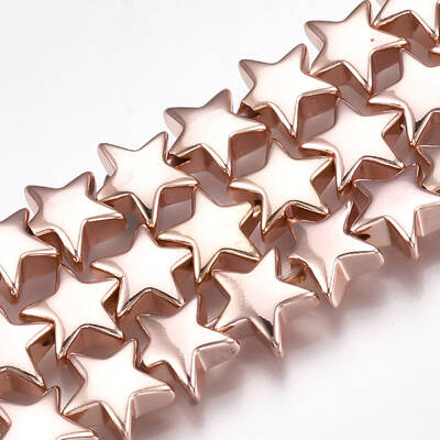 Electroplate Non-magnetic Synthetic Hematite Beads Strands