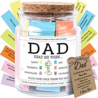 Birthday Gifts For Dad From Daughter, Son - New Dad Gift, Bible Jar For Father - Decorative Inspirational Scripture Jar with ...