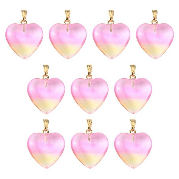 Two Tone Transparent Glass Pendants