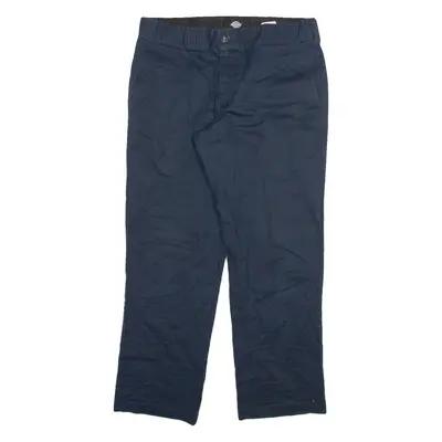 DICKIES Mens Trousers Blue Regular Straight W34 L34
