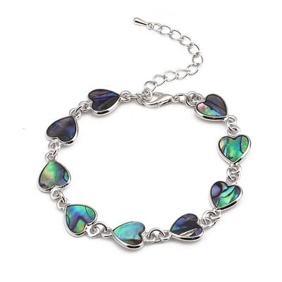 Natural Shell Link Chain Bracelet for Women