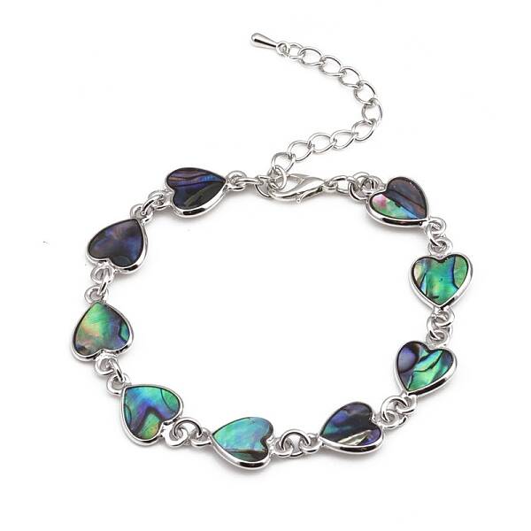 Natural Shell Link Chain Bracelet for Women