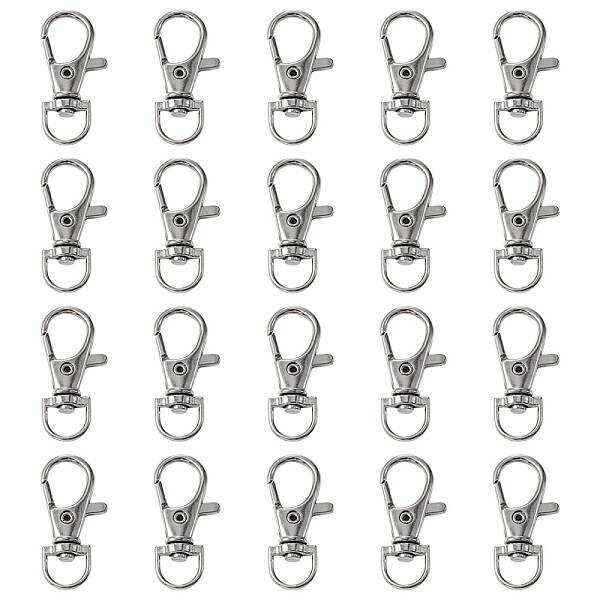 20Pcs Alloy Swivel Lobster Claw Clasps