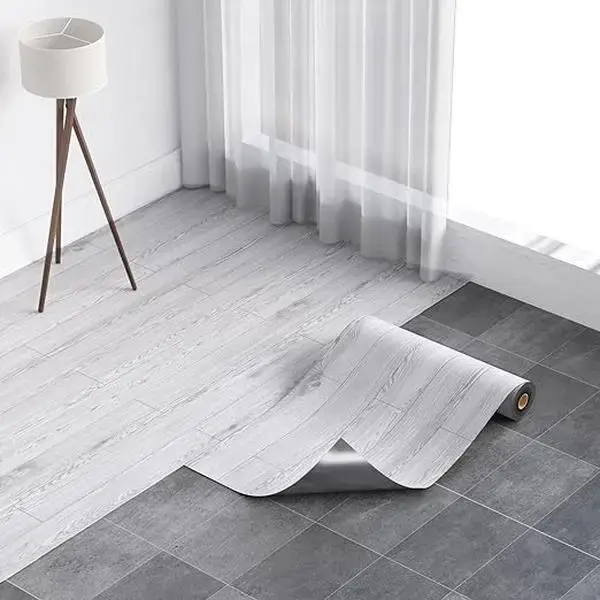 Homease Waterproof Peel & Stick Vinyl Flooring – Durable Non‑Slip Wood‑Look Tiles & Planks | Renter‑Friendly, Easy‑...