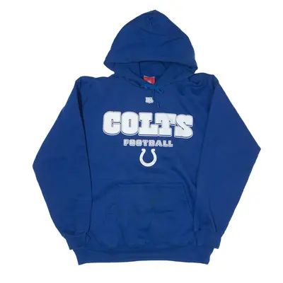 NFL Indianapolis Colts Football USA Hoodie Blue Pullover Mens M