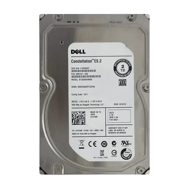 9SM167-036 Seagate 2TB 6Gb/s SATA 7200 3.5-inch 64MB Hard Drive