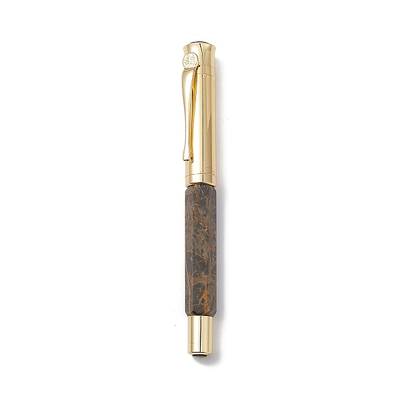 Natural Coffee Jasper Brass Pens