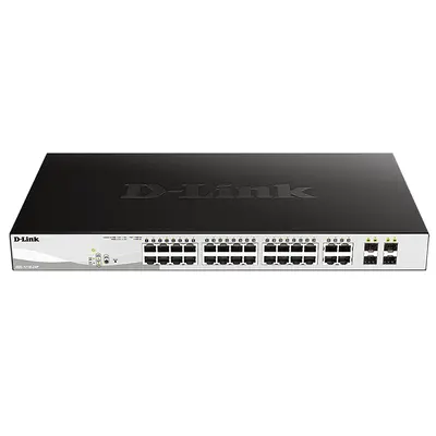 D-Link DGS-1210-24P | DES-1210 Series 24 x 10/100/1000Base-T RJ-45 PoE and 4 x Combo RJ-45/SFP (mini-GBIC) Ports Layer 2 Giga...
