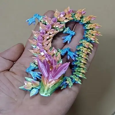 3D Printed Dragon Statue, Colorful Changeable Dragon Sculpture, Creative Decoration for Home, Office & Garden, Garden Suppl...