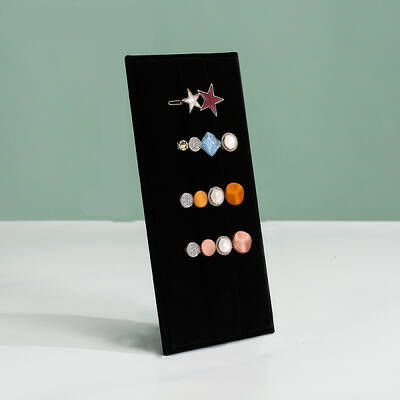 1 Row Velvet Hair Claw Clip Organizer Holder for Women Girls