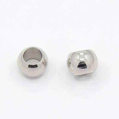 Tarnish Resistant 304 Stainless Steel Smooth Spacer Beads