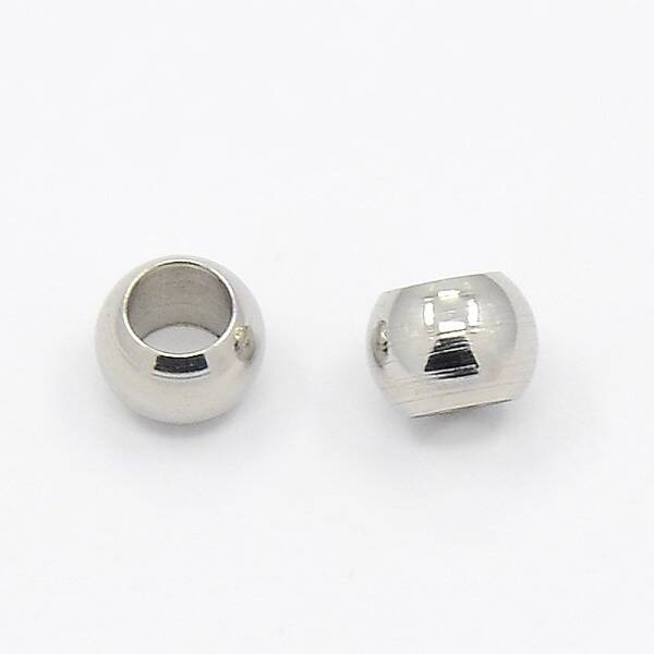 Tarnish Resistant 304 Stainless Steel Smooth Spacer Beads