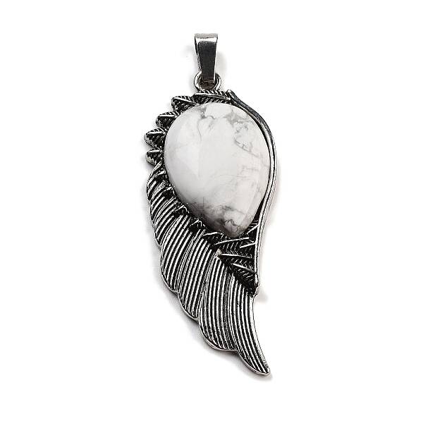 Natural Howlite Big Pendants