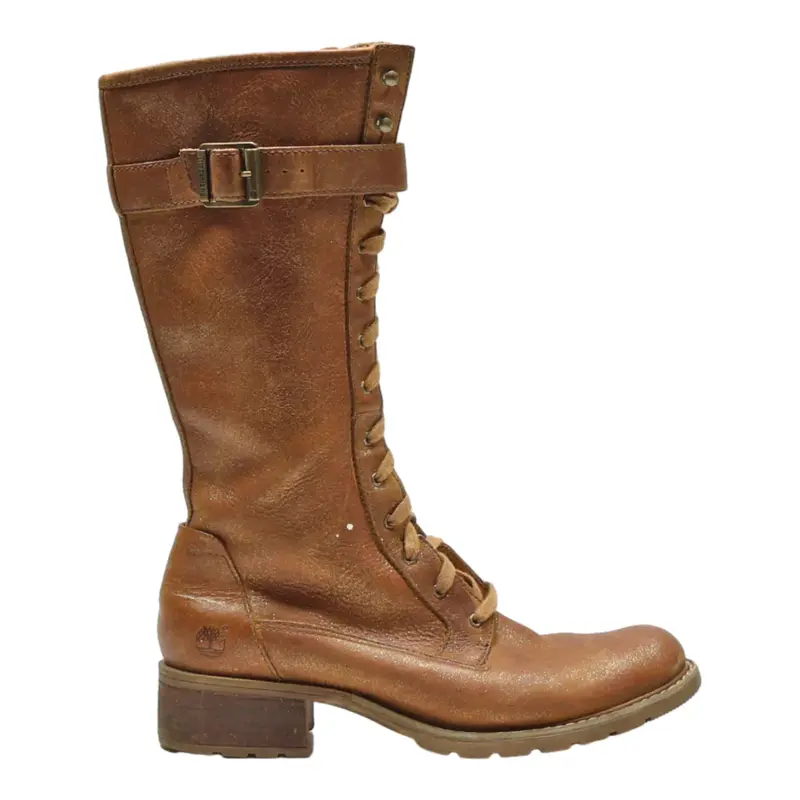 TIMBERLAND Lace-Up Boots Brown Leather Womens UK 7