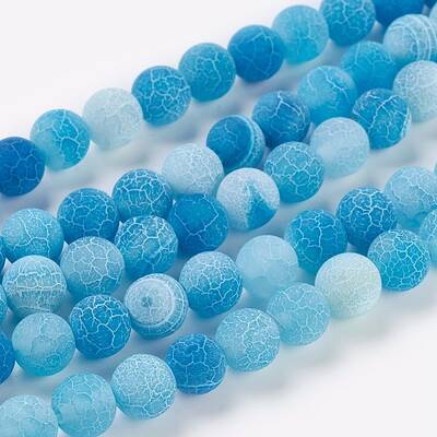 Natural Crackle Agate Beads Strands