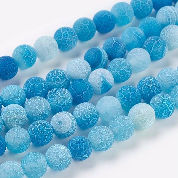 Natural Crackle Agate Beads Strands