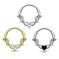 Oufer 16G Hinged Segment Rose Septum Ring