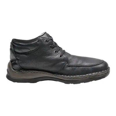 RIEKER Moccasin Shoes Black Leather Mens UK 9
