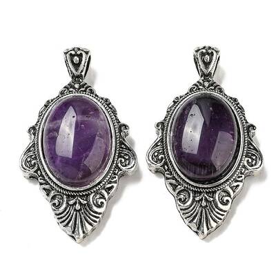 Natural Amethyst Big Pendants
