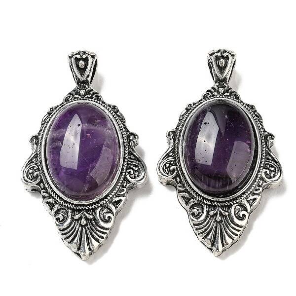 Natural Amethyst Big Pendants