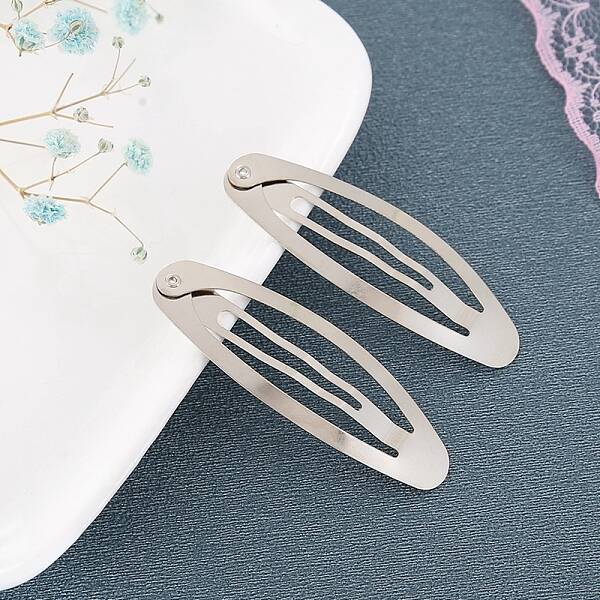 Alloy Snap Hair Clips