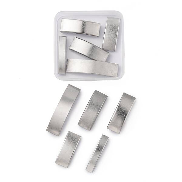 10Pcs 5 Style 304 Stainless Steel Slide Charms