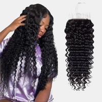 [Wequeen] Upgrade Deep Wave Kinky Curly Transparent Lace Closure 2\