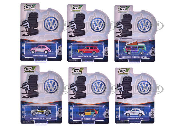 Club Vee-Dub Series 21 Set of 6 pieces 1/64 Diecast Model Cars by Greenlight