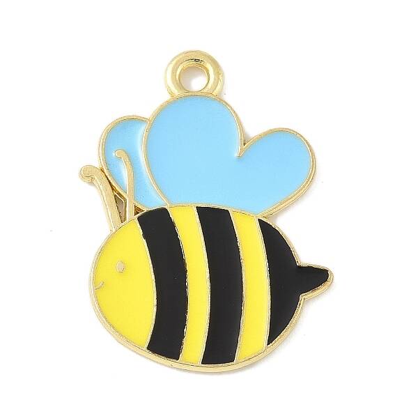 Bees Theme Alloy Enamel Pandants