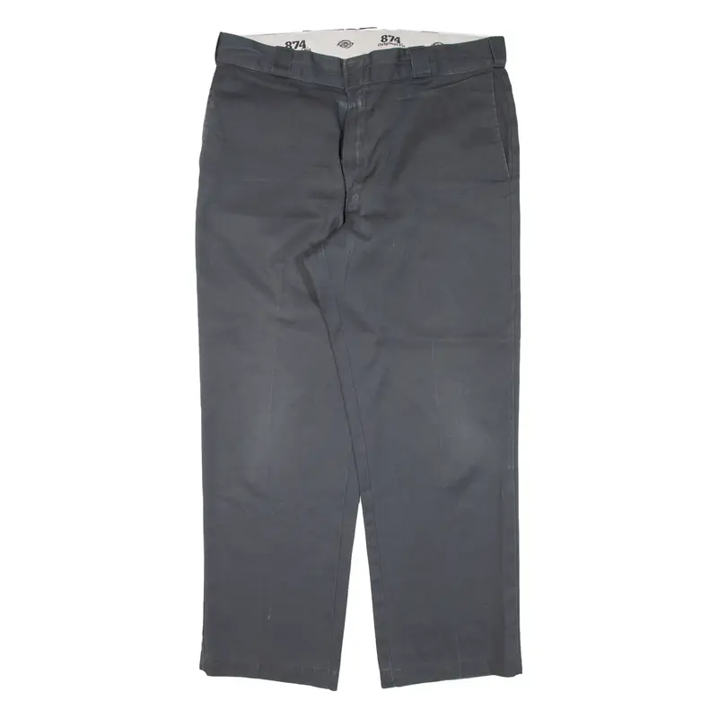 DICKIES 874 Workwear Mens Trousers Grey Regular Straight W36 L28