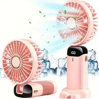 Father's Day Gifts, Portable Handheld Fan, Usb Rechargeable Cooling Fan, Portable Mini Fan Multipurpose Fan, Adjustable Fan, ...